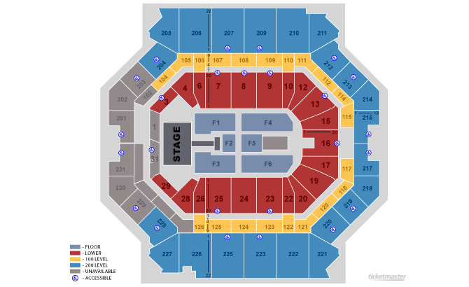 Justin Bieber Seating Chart