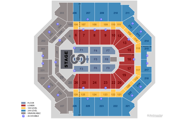 Selena Gomez Seating Chart